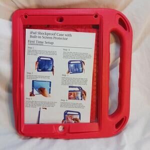 iPad Case Shockproof Football Red 9.5 Inch Large